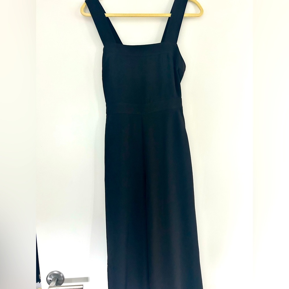 Madewell Open Back Black Sleeveless Jumpsuit